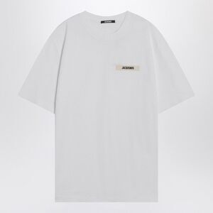 Jacquemus Men's White Cotton Crew Neck T-Shirt